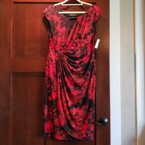 Sassy Red Floral Dress sz 16